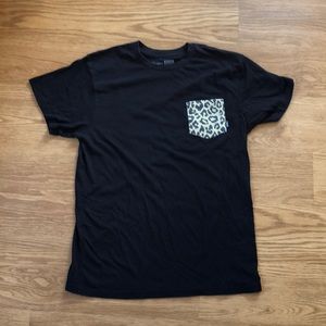 Vans Black pocket tee with cheetah print